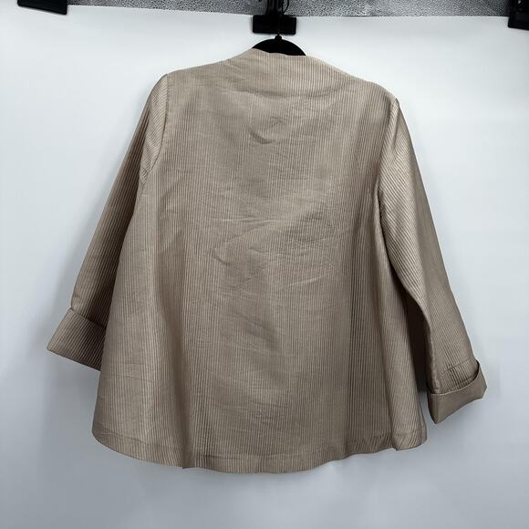 IC by Connie K Jacket Womens Large Textured Asymmetrical Made USA Long Sleeve - Picture 3 of 8